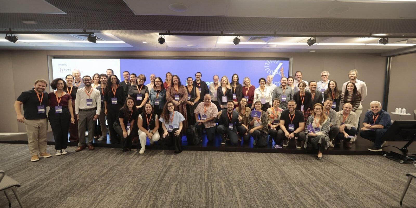 Aron Zylberman e Alexandre Nunes no Encontro do Compromisso 1% Investimento Social